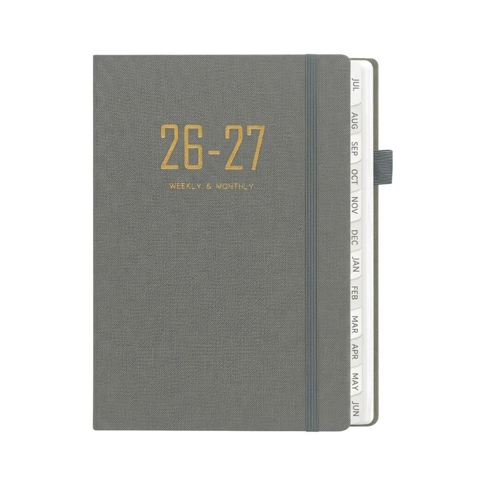 

with Strap Hardcover Journal Notebook Daily Planning Daily Planner Notepad Office Stationery сірий