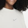 Nike Sportswear Solid Logo Ribbed Crewneck Loose Fit Sweatshirt Kids Sweatshirt White FN8652072