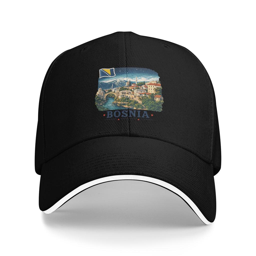 Bosnia Flag Symbol Sun Baseball Cap Summer FeUnisex Unisex Custom Logo Hip Hop Hats Hot Sale Casual Outdoor Gym Baseball Caps