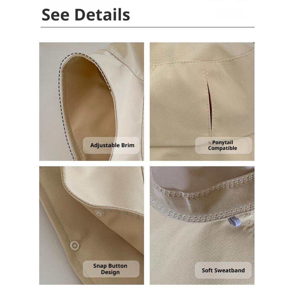 Women's Wide Brim Sun Hat Integrated Head and Neck Protection Foldable UV Protection Outdoor Fishing Hiking Cap
