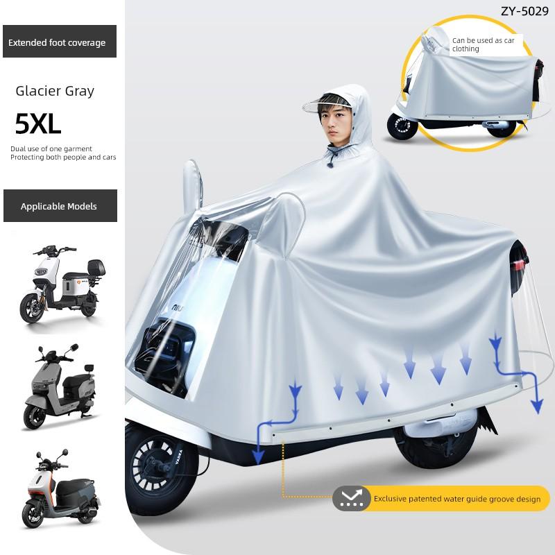 Raincoat for Electric Scooters, Unisex Long Full-Body Rain Poncho, Storm-Proof, 2026 New Model, Motorcycle-Specific Riding Raincoat