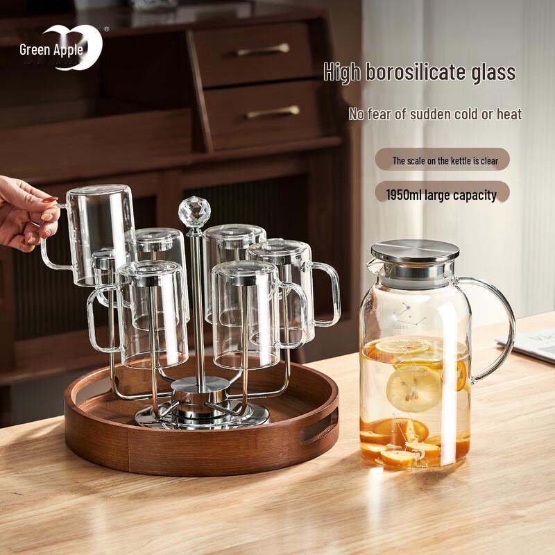

QINGPINGGUO High Borosilicate Glass Pitcher & Cup Set