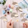 10PCS Rainbow Wood Cutout Unfinished Wooden Unfinished DIY Crafts Hanging Ornaments Cloud Discs Slices for Home DIY