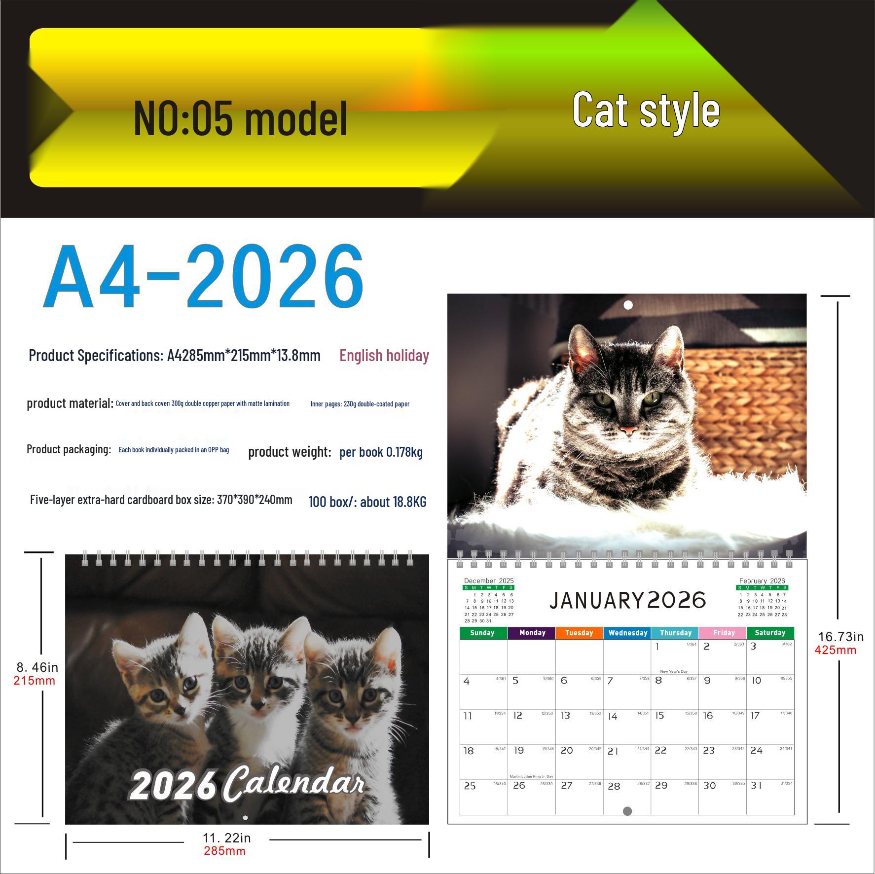 Изношенные Женщины 2026 Английский Календарь: Легкий календарь для уставших женщин