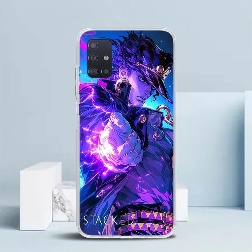 JoJo's Bizarre Adventure Kujo Jotaro Soft Cover for Samsung Galaxy A12 A22 A32 A52 A72 A02S Phone Case Note 20 Ultra 10 S10 Plus