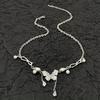 Super Immortal Butterfly Crystal Necklace Women's Light Luxury Niche Design Sense New Tassel Clavicle Chain Premium Neck Chain Jewelry