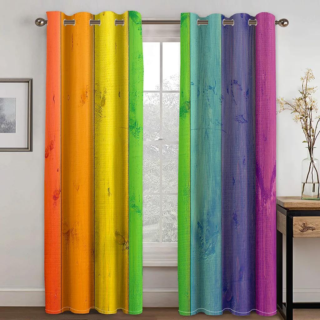 Multicolor Rainbow High Shading Bedroom Curtains Twinkling Stars Living Room Home Decor Thick Blackout Drape New Style Curtain