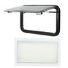 730x430mm RV Push Out Window with Screen Sunshade Double Layer Acrylic Glass for Campers Trailers Mo