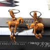 Toy Carving Cartoon Pendant Weaving Key Chains Lucky Horse Keychain Key Holder Lucky Horse Keyring
