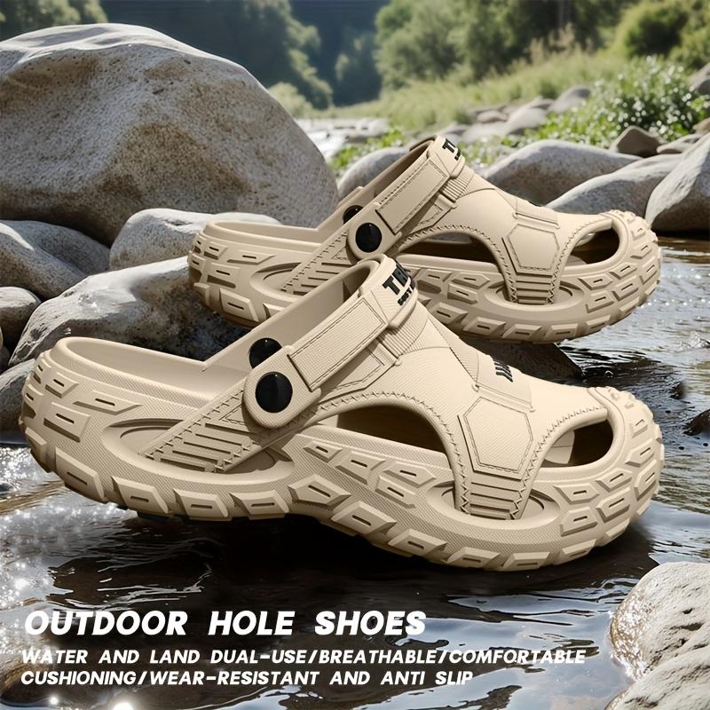 Men'S Outdoor EVA Hole Shoes Slip-On, Anti-Slip, All-Season Comfortable Sandals for Beach, Poolside, Office & Casual Wear