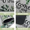 Floral Linen Floor Mat Printed Courtyard Entrance Door Mat Anti Slip Bathroom Floor Mat Carpet