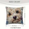 1Pc Havanese Dog Cushion Covers Chair Living Room Pillowcase Cozy Zipper Sofa Pillow Covers Bedroom Indoor Home Decor