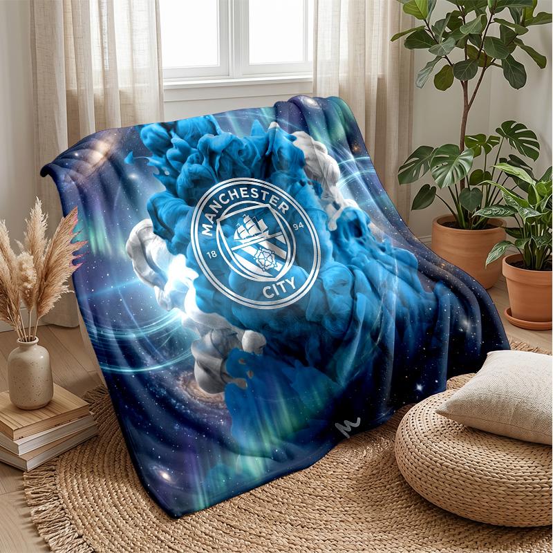 Manchester City Theme blanket Soft Flannel Blanket Plush Throw Blanket Cozy Sofa Bed Blanket for Home Decor