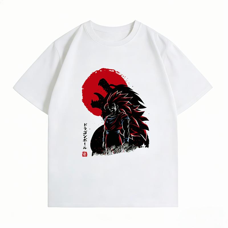 

Bandai Dragon Ball Goku Super Saiyan 4 Japanese Style Print Tshirt Casual Short Sleeve Cotton Anime Streetwear Unisexs Tshirt S