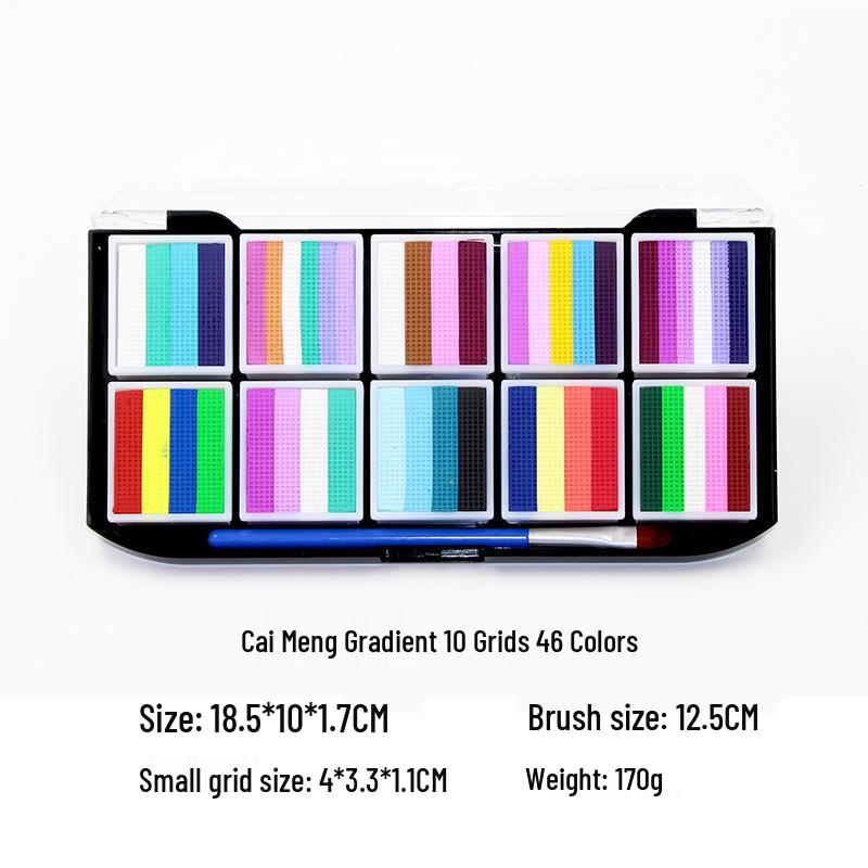 

Детский аквагрим для сцены, уличных выступлений и Хэллоуина - Радужные полоски (запасные)