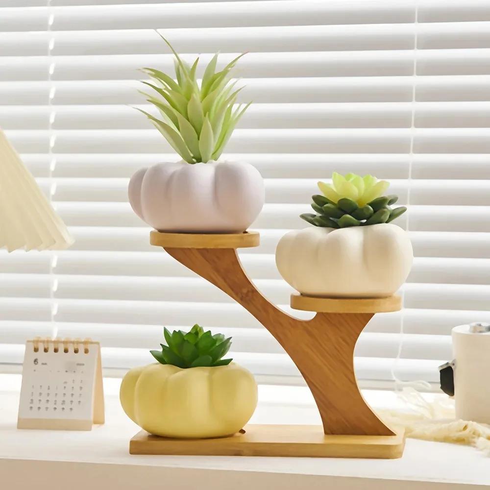 Artistic Cartoon Home Decor Ornaments Room Decoration Succulent Plant Pots Room Tabletop Planters Decorative Flower Pots Crafts