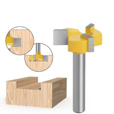 Fräser mit gerader Kante, Schlitzfräser, T-Nuten-Fräser, 6 mm, 1/4 Schaft, 8 mm Holzplatten-Abflachungsfräser, Wolfram-Fräser