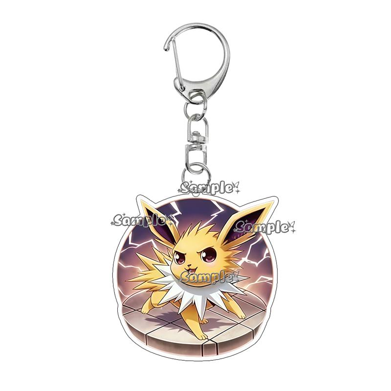 Eevee Acrylic Keychain Anime Cartoon Umbreon Jolteon Leafeon Sylveon Cute Character Accessory Backpack Pendant Decoration Gift