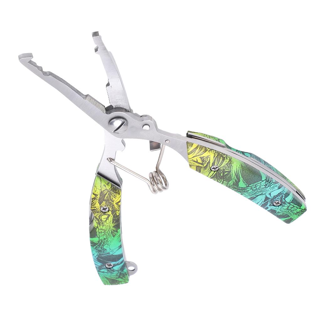 Multifunction Fishing Pliers Stainless Steel Fishing Scissors with 2 Blades Braid Line Cutters Hook Remover