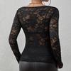 Spring New Long Sleeve Sexy Lace Shirts for Women Fashion Solid See Through Slim Fit Casual Blouses Women Street Elegant Crochet Lady Shirt Tops 26251