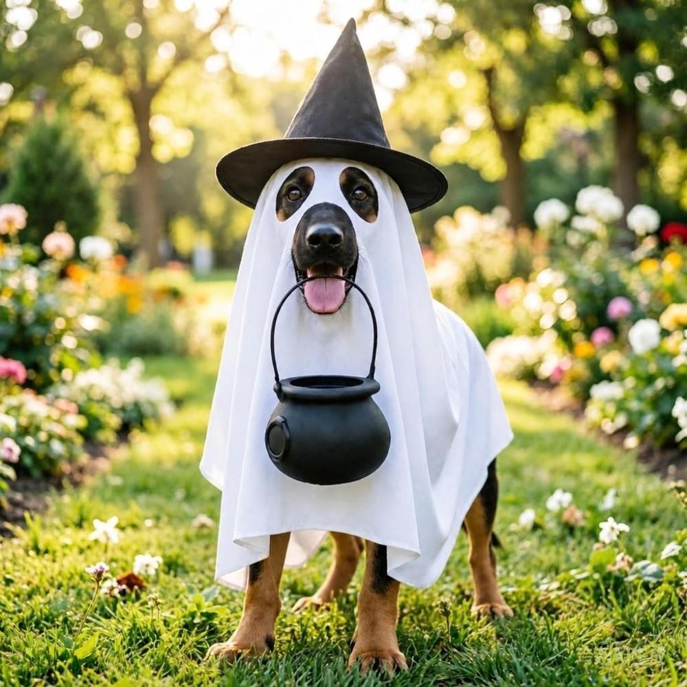 Party Cosplay Halloween Dog Ghost Costume Loose Dog Halloween Clothes  for Halloween Party