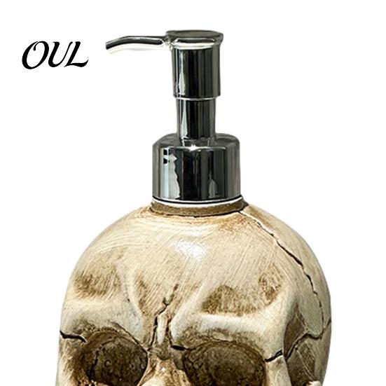 Dunkler Stil Heimdekoration Geschenke Totenkopf Spenderflasche mit Pumpe, Große Kapazität Vinyl Nachfüllbar Vielseitiger Lotion Behälter für Badezimmer Behälter,