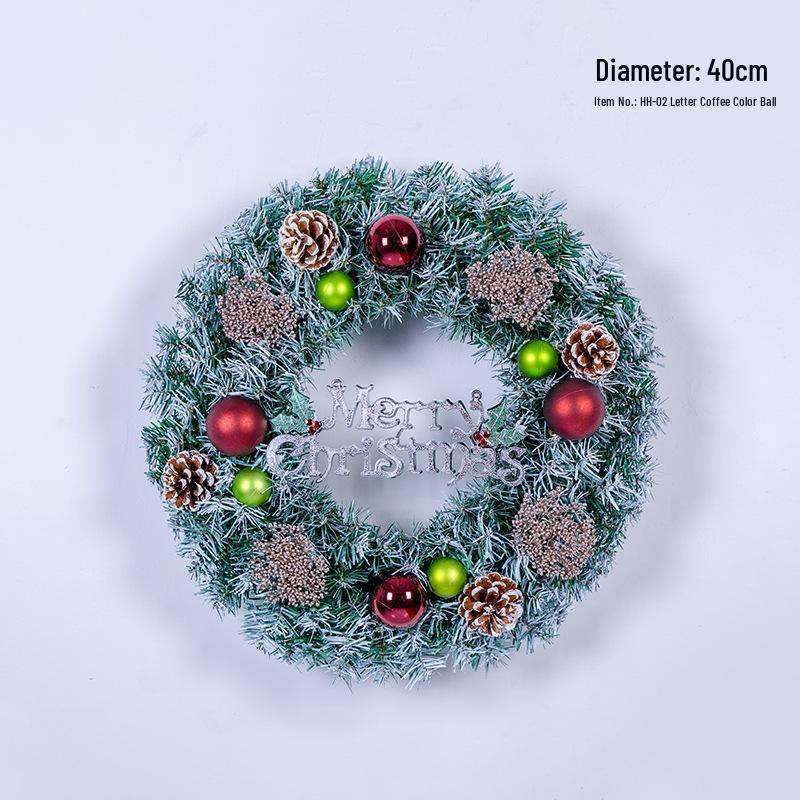 Festive Wreath: 40/50/60cm Artificial Christmas Decorations for Windows, Doors, and Trees