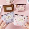 Flower Pattern Coin Purses Small Fresh Canvas Coin Wallet Lady Girls Earphone Coin Key Money Storage Bag Zipper Pouch