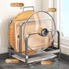 Kitchen Countertop Storage Rack, Multifunctional Cutting Board Holder, Chopping Board Draining Storage, Household Integrated Pot Lid Rack