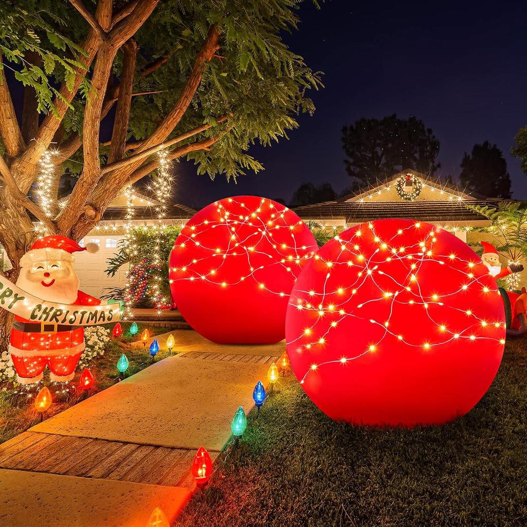 Leitee 2 Pcs 72 Inch Giant Balloons Round Latex Large Human Egg Jumbo Balloons Inflatable Air Decorations for Birthday Party Wedding Engagement(Red)