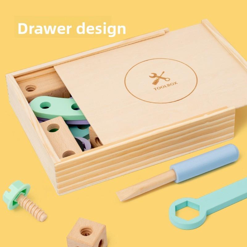 Kids Tool Box Wooden Screwdriver Set Educational Toy For Early Learning Gift