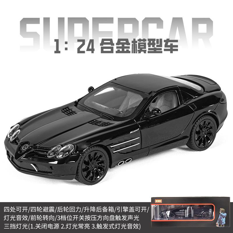 1:24 SLR AMG Alloy Car Model Diecasts & Toy Vehicles Metal Toy Car Model Simulation Sound Light Collection Kids Gift