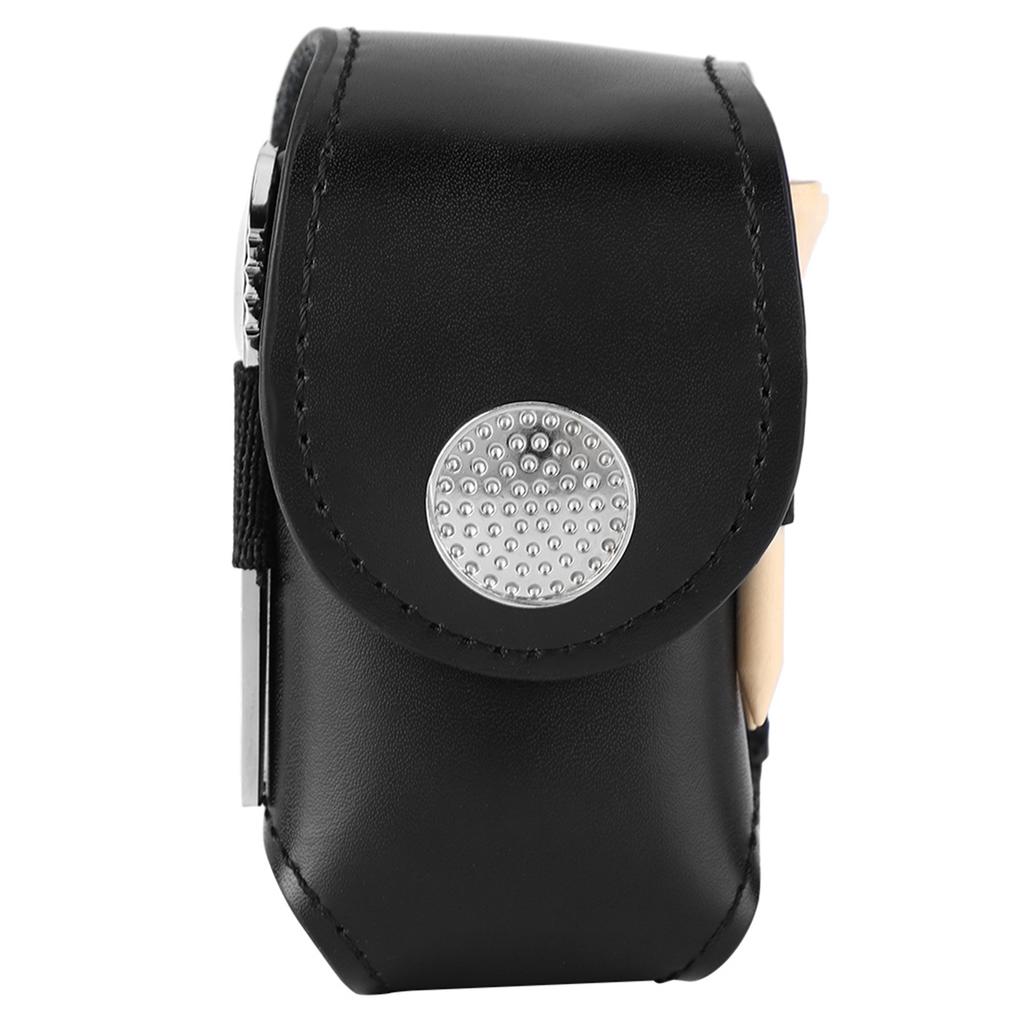 Golf Ball Bag Holder Clip Utility Pouch Sports Golfing Tackle Set with Balls Tees Black