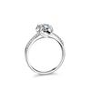 S925 silver ring moissanite moissanite cross women's double row ring wedding ring proposal diamond ring gift for girlfriend exquisite jewelry gift