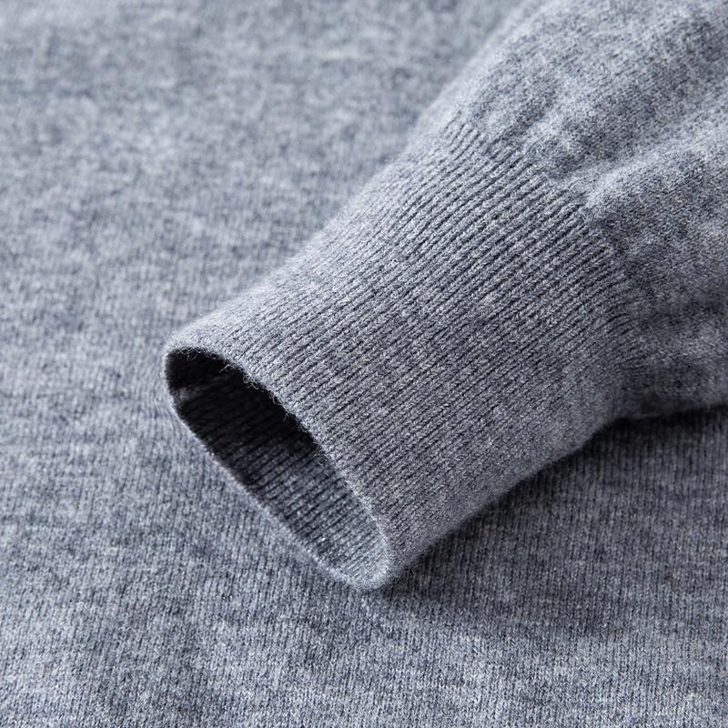 Futing Men's 100% Merino Wool Round Neck Knit Sweater