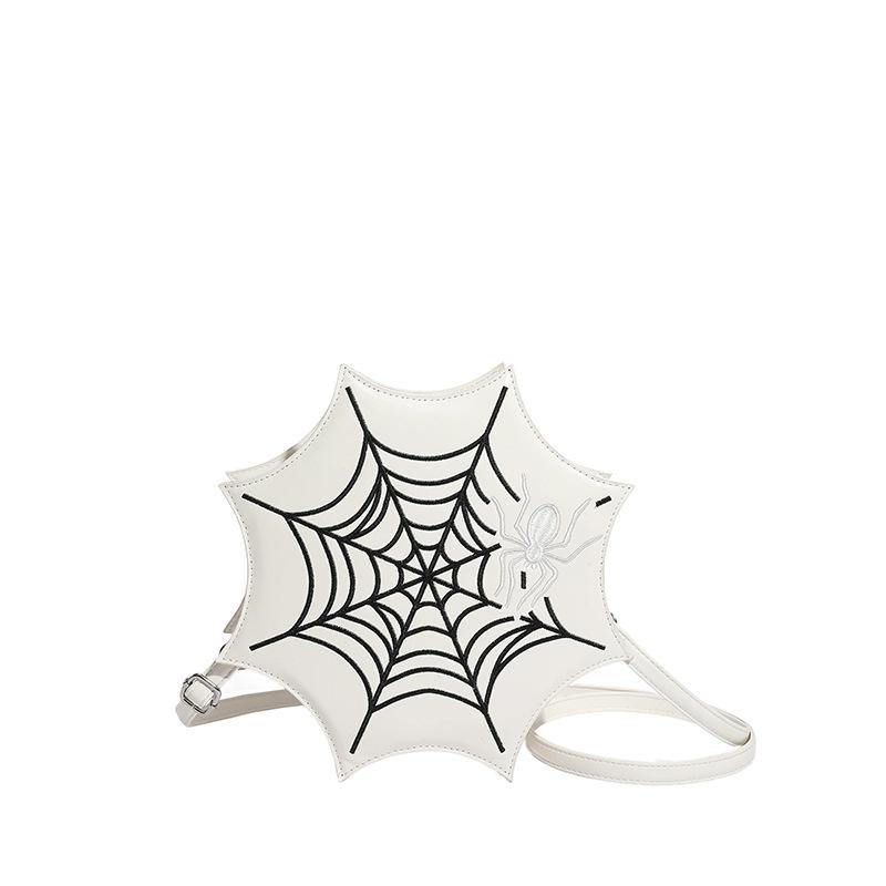 Embroidered Fabric Pasted with Embroidered Stamps, Spider Web Women's Bag, Single-shoulder Crossbody Bag