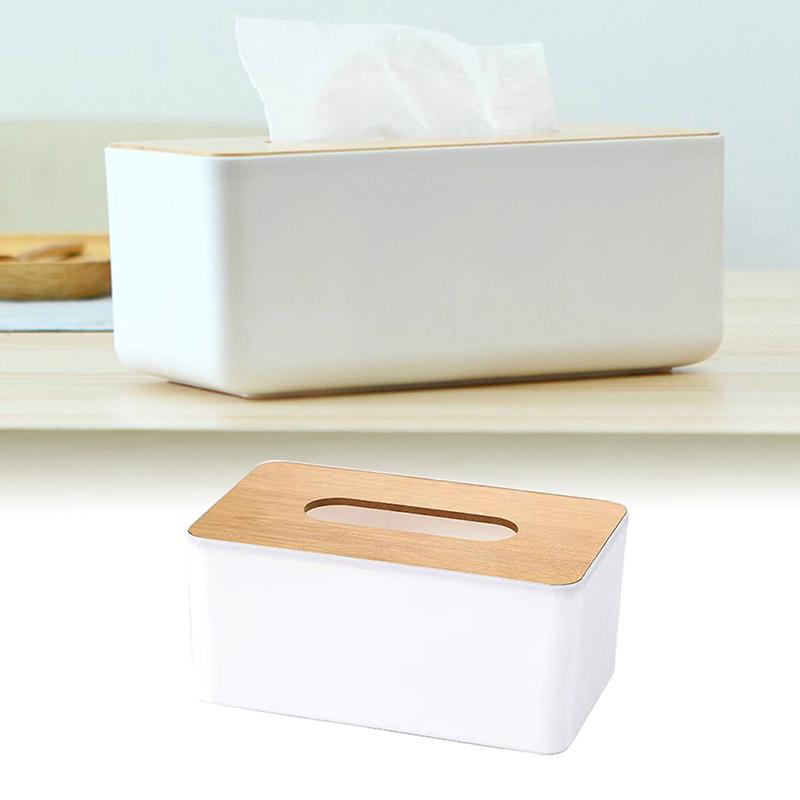Japanische Einfache Holz Abdeckung Desktop Haushalt Tissue Box Papier Lagerung Box Haushalt Geschenk Werbung Papier