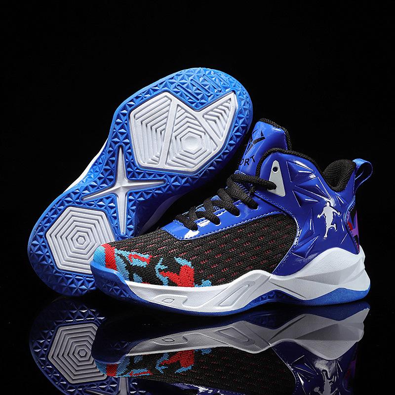 Boys mesh breathable basketball shoes children's 2025 spring and summer new student professional training non-slip wear-resistant sports shoes