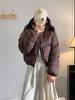 Down Cotton Puffer Jacket Women's Short Sleeve New Winter Thickened Student Cotton Coat Loose Bread Coat Outerwear