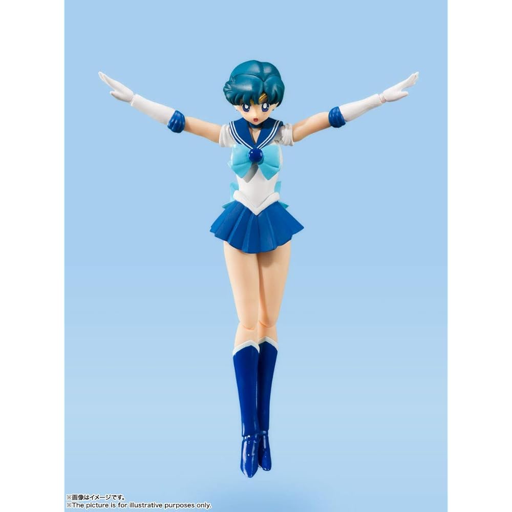 S.H. Figuarts Sailor Moon Sailor Mercury Animation Color Edition 140mm PVC ABS Action Figure