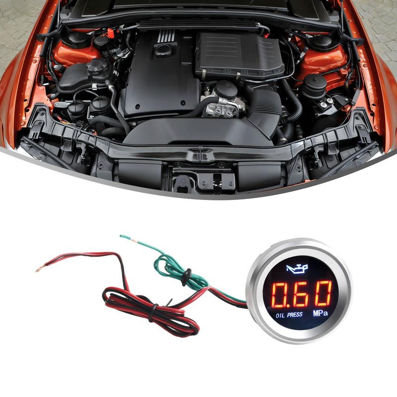 Engine Monitoring Digital Oil Pressure Gauge Compressor Auto Oil Pressure Monitor Compact Size Easy Installation