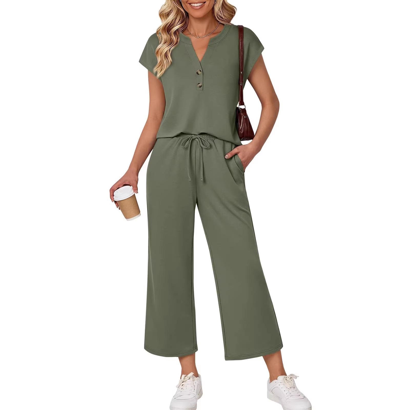 

Women s Two-Piece Casual Spring Set: Beach Vacation & Cruise Fashion Trend 2026 Large