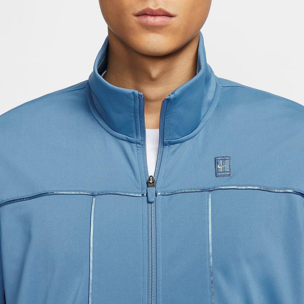 Nike Court Fleece Tennis Loose Versatile Jacket Men Jackets Aegean-Storm-Blue Denim-Blue-Green DC2566-430