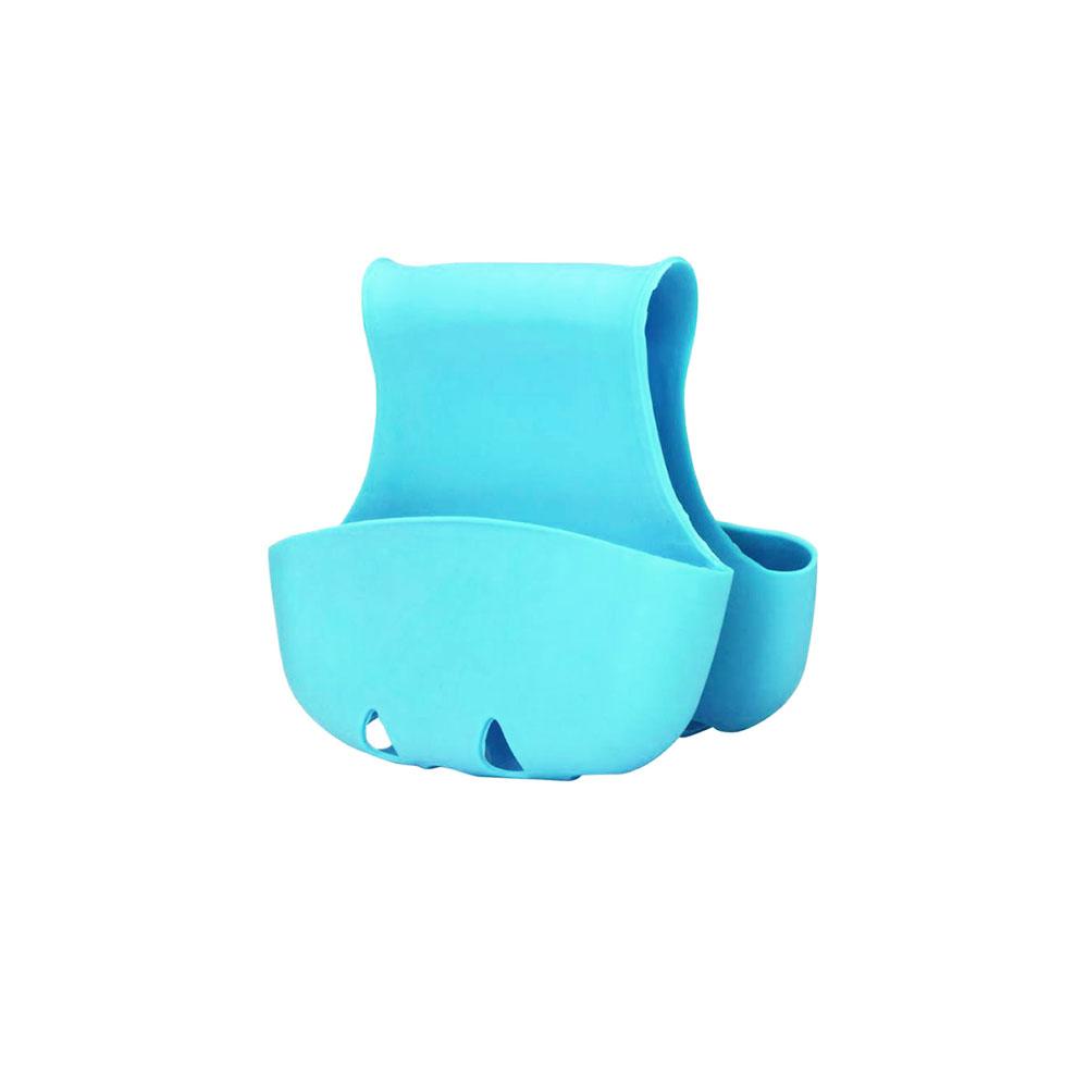 Silicone world Storage Holder Silicone Sink Saddle Style Organizer Kitchen Bathroom Holder Sponge Storage Rack Tools Hanging Bag