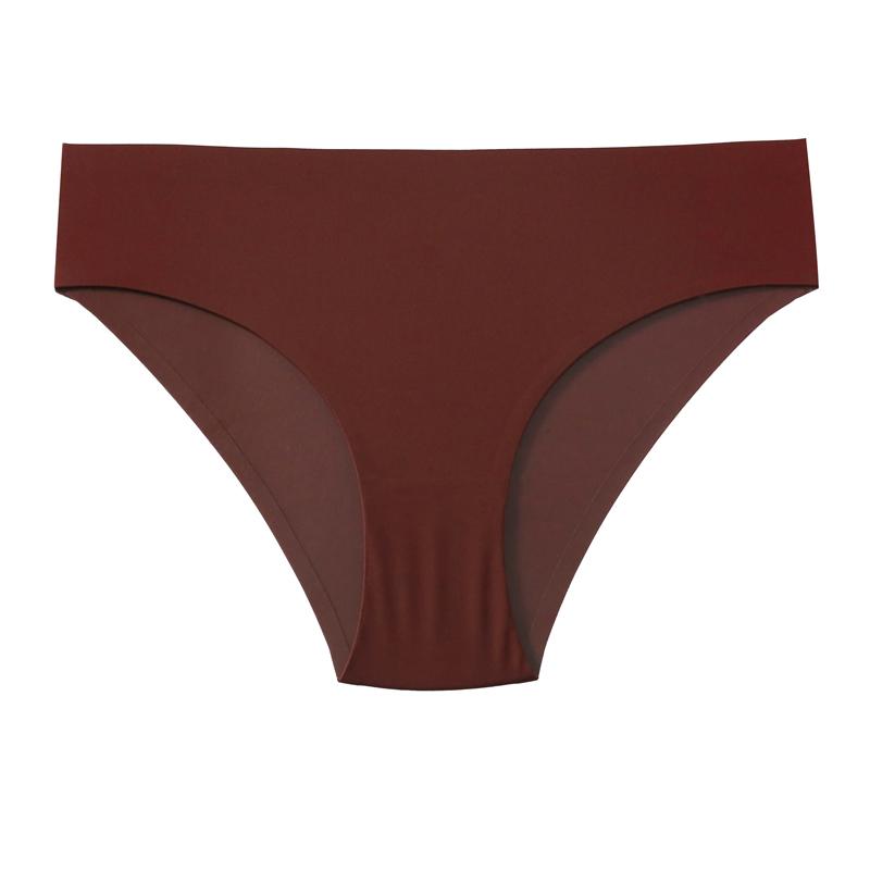 CINOON Women Sexy Ice Silk Panties Low-Rise No Trace Solid Underpant Comfort Breathable Female Intimates Briefs