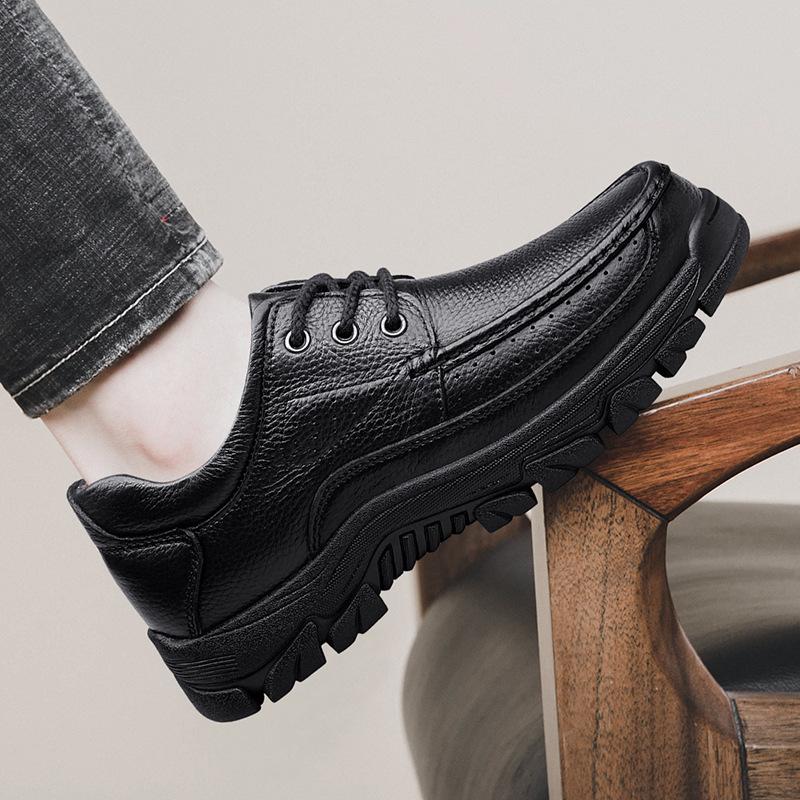 Heren Extra Wijde Echt Lederen Zakenschoenen – Maten 45-50