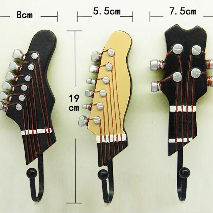 

Nordic Guitar Decorative Hook Resin Craft Music Home Decor Wall Hook