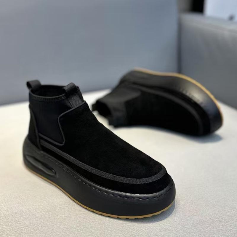 Winter new Japanese retro matte leather thick-soled high-end comfortable break shoes cr