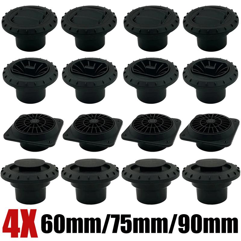 4X 60mm 75mm 90mm Warm Air Vent Outlet Rotatable Air Diesel Heater Conditioner For Car Truck VAN Camper Pipe Outlet Connector 4X 75mm B