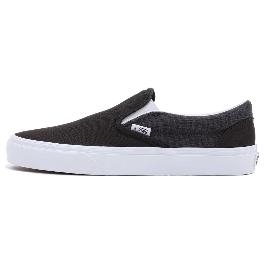 Vans Slip-On Summer Linen Classic Casual Low-Top Skate Shoes Unisex sneaker Black White VN0A7Q5DBMA
